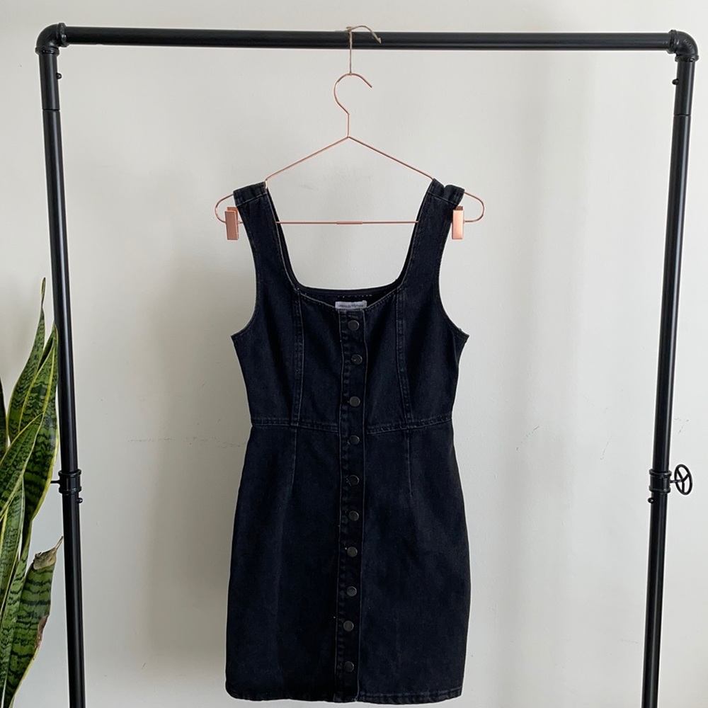 Urban Outfitters Black Denim Dress